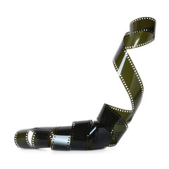 Strip of photographic film isolated on white