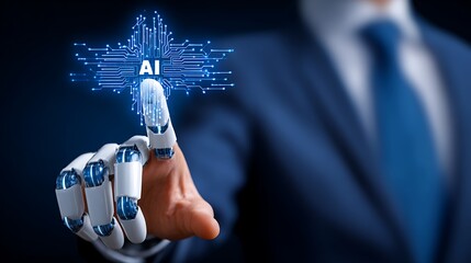 AI Technology and Robotic Hand Touch on Digital Interface