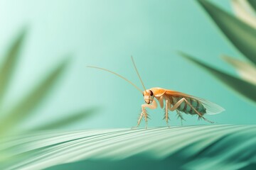 cockroach bug concept with a copy space