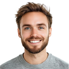 Obraz premium male headshot isolated on transparent background