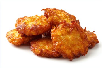 Indonesian tempe goreng fried snacks displayed on a clean white background showcasing a crunchy and golden-brown texture