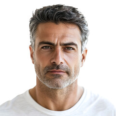 Obraz premium male portrait serious isolated on transparent background