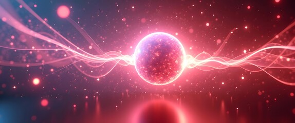 Abstract antimatter collision causing spacetime fabric distortion. Visualization of Silent Sound and Antimatter Collision Effects