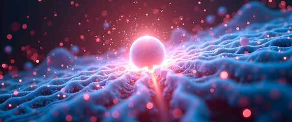 Abstract antimatter collision causing spacetime fabric distortion. Visualization of Silent Sound and Antimatter Collision Dynamics