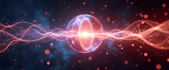 Abstract antimatter collision causing spacetime fabric distortion. Visualization of Silent Sound Waves in Antimatter Collision Effects