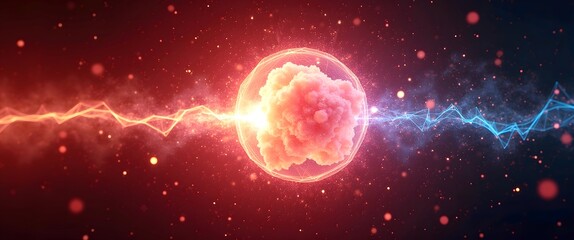Abstract antimatter collision causing spacetime fabric distortion. Abstract Antimatter Collision in Cosmic Space with Dynamic Energy