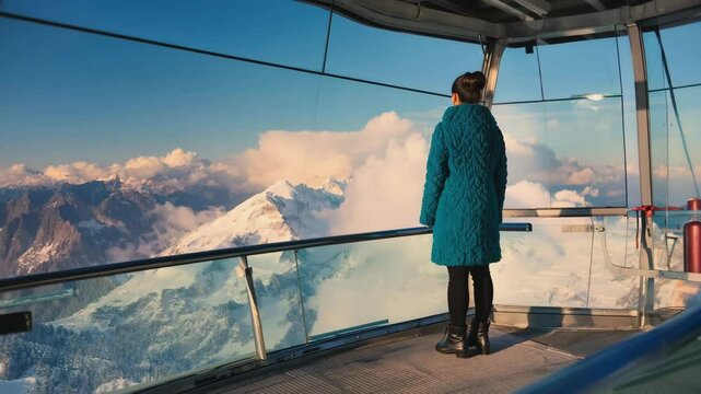Panoramic view from a mountain observation deck