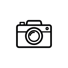
Minimal line art camera icon vectors– black and white outline photo camera on a clean white background. Ideal for photography, app interface, media, and technology design projects
