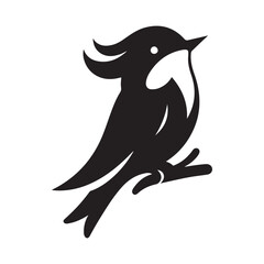lovebird vector silhouette clip art logo design illustration. abstract bird collections.