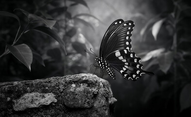 black butterfly wing