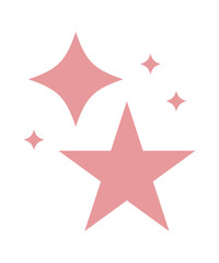 Red and Pink Sparkling Overlay Stars