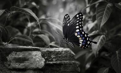 black butterfly wing