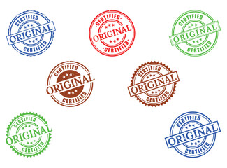 Certified Original Grunge Stamp Collection, Authentic Product Badges