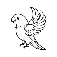 lovebird vector silhouette clip art logo design illustration. abstract bird collections.