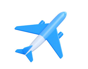 Obraz premium Blue Airplane (Simple, Left View)