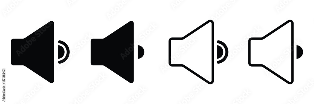 Poster megaphone icon. loudspeaker vector set. announcement sign. marketing megaphone sign. speaker volume 