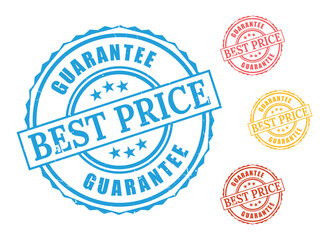 Obraz premium Discounted Rate Guarantee Stamps, Lowest Price Certified Label Set