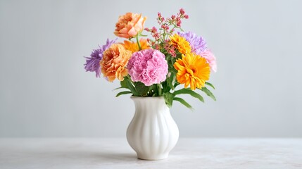 Vase with a bunch of flowers in it