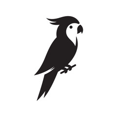 lovebird vector silhouette clip art logo design illustration. abstract bird collections.