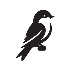 lovebird vector silhouette clip art logo design illustration. abstract bird collections.