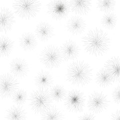Blooming Firework Petals Line Art &mdash; Minimalist Burst on White Background