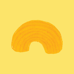 Pasta Types Illustration Macaroni