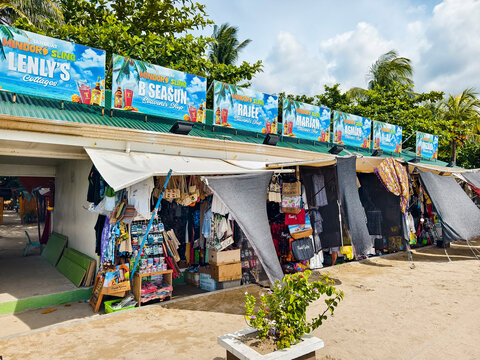 Souvenir stalls at White Beach, Puerto Galera, Oriental Mindoro, Philippines