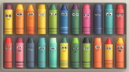 National Crayon Collection Month, illustration