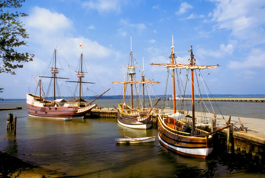 Godspeed, Discovery, & Susan Constance ships - Jamestown, Virginia. Created 11.28.24