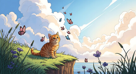 Ginger Kitten's Butterfly Dreams