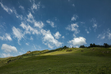 mountain landscape with clouds
