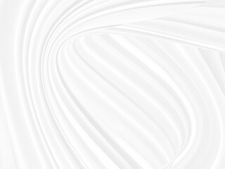 Clean abstract fashion woven beautiful soft fabric smooth curve shape decorative textile white background