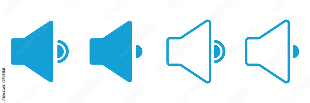 Poster black outline speaker icon. graphic element vector icon representing volume, sound, or output. speak