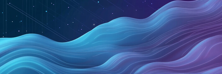 Dynamic abstract background with glowing waves and gradient effects