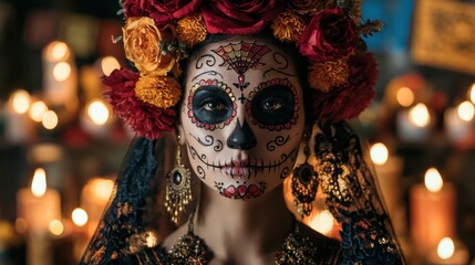 Elegant Mexican Woman With Los