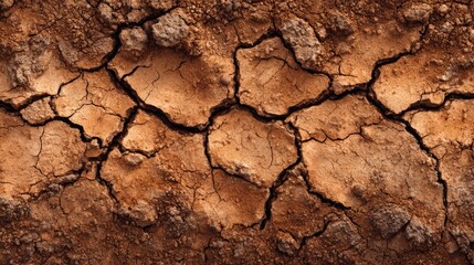 Dry Cracked Earth Texture Background Image Parched Soil Surface Detail