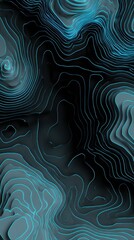 Abstract dark background featuring glowing blue topographic contour lines creating a digital, futuristic landscape effect.