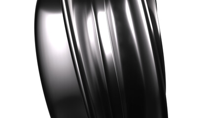 Futuristic Metallic Texture with Smooth Reflections on Dark Background