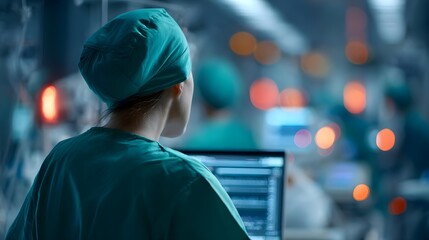 Healthcare Professional Engaged in Data Analysis