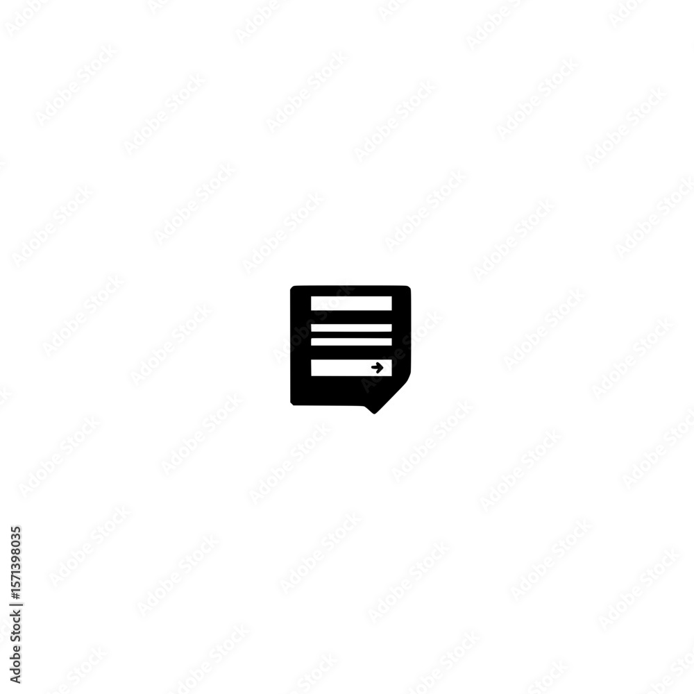 Poster text paper icon representing document writing report and information content in editable format
