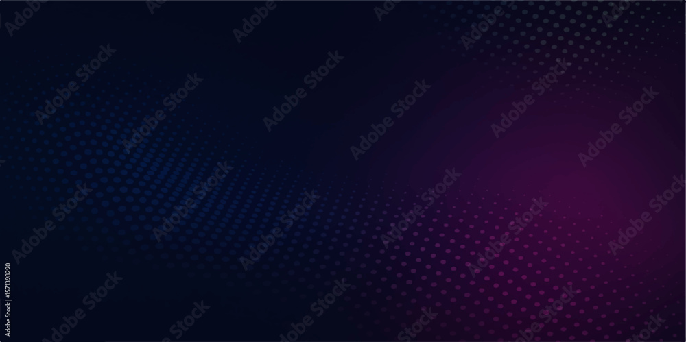 Poster abstract blue background with a futuristic dot pattern, creating a digital and artistic texture