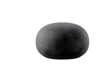 Isolated dark textured sphere on black background