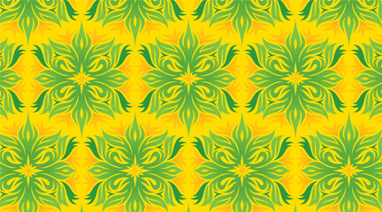 seamless pattern with yellow flowers