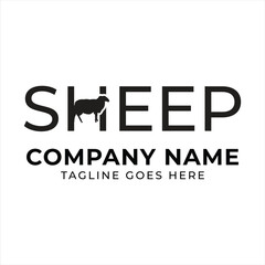 Modern Sheep Company Logo Design with Silhouette and Bold Typography for Branding Success and Memorable Visual Identity