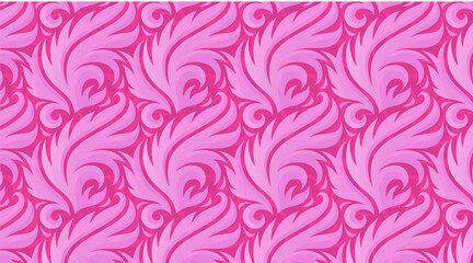 seamless pattern with pink flowers
