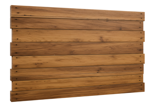 Horizontal wooden planks with visible nails