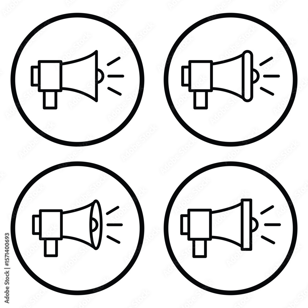 Aufkleber speaker icon simple flat icon vector symbol. speaker sound icon with audio wave lines. speaker with 