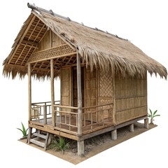 Nipa hut isolated on transparent background ,