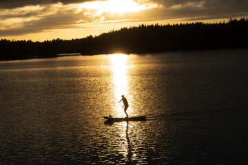 SUP During Golden Hour