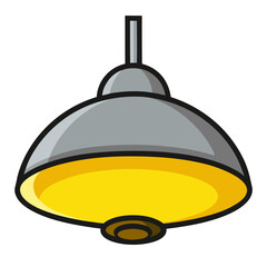 Modern Ceiling Light Silhouette Vector